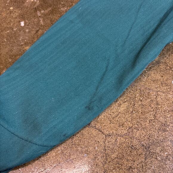 Vintage 60s Penneys Big Mac Herringbone Overalls Size 36S Green - Picture 7 of 10